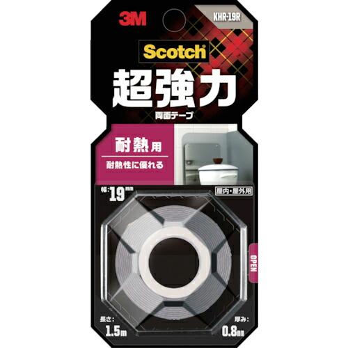 【SALE価格】3M スコッチ 超強力両面テープ 耐熱用 19mm×1.5m ( KHR-19R )