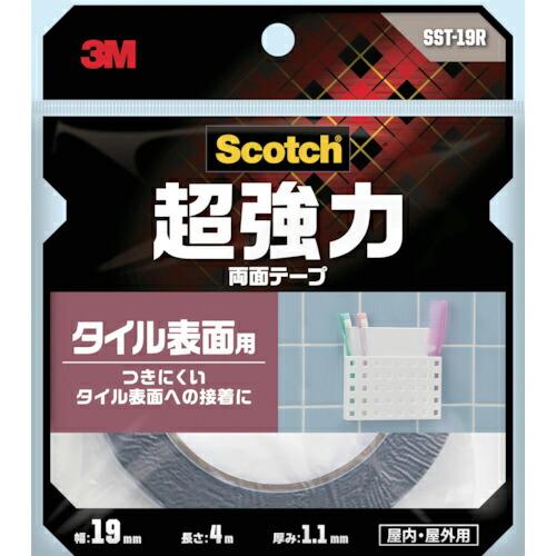 【SALE価格】3M スコッチ 超強力両面テープ タイル表面用 19mm×4m ( SST-19R ...