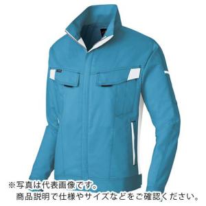 アイトス ニュームービンカット 春夏長袖ブルゾン サックス×シルバーグレー M  ( AZ6830-007-M )｜orangetool