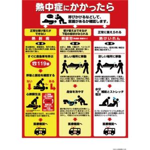 つくし 熱中症対策ポスター 熱中症にかかったら ( CN13 ) (株)つくし工房｜orangetool