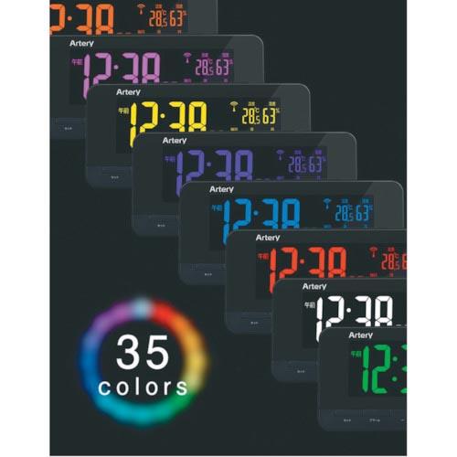 ADESSO ( アデッソ )　レインボーディスプレイ電波クロック ( FS-01 )