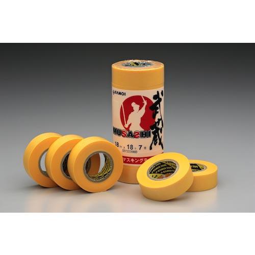 【SALE価格】カモ井 和紙マスキングテープ 武蔵 18mm幅 (7巻入) ( MUSASHIJAN...