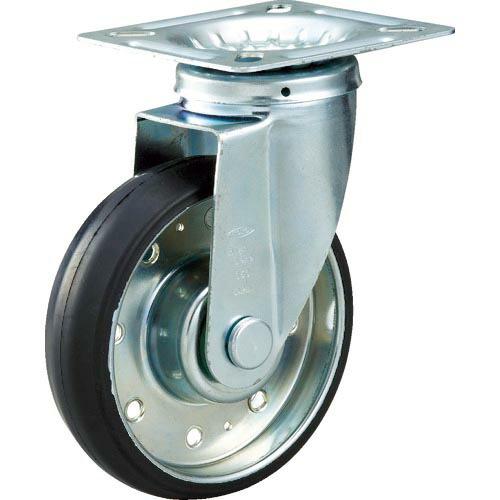 TRUSCO キャスター ハイテンプレス製ゴム車 自在金具付 φ100 ( HTTJ-100 ) ト...