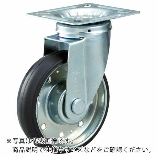 TRUSCO キャスター ハイテンプレス製ゴム車 自在金具付 φ150 ( HTTJ-150 ) ト...