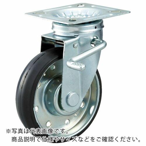 TRUSCO キャスター ハイテンプレス製ゴム車 自在S付金具付 φ150 ( HTTJB-150 ...