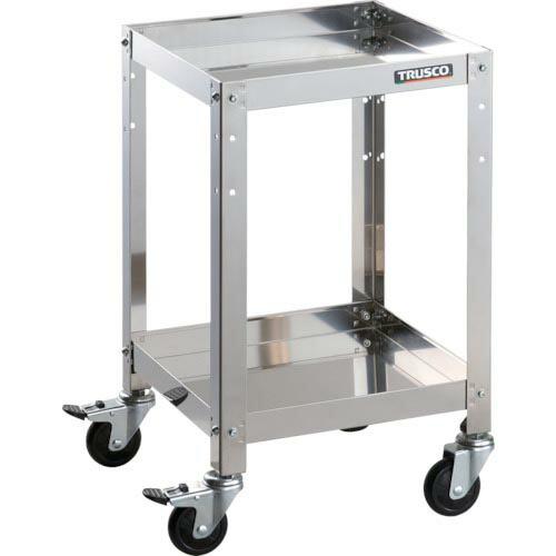 TRUSCO ステンレスワゴン クリーンラビット 75φゴム車鉄金具 360×360×H600 2段...