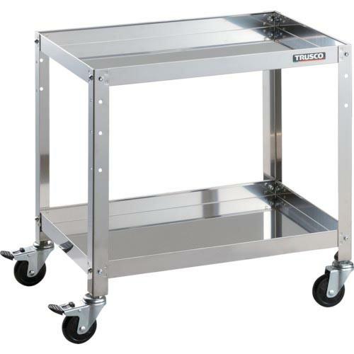 TRUSCO ステンレスワゴン クリーンラビット 75φゴム車鉄金具 600×400×H600 2段...
