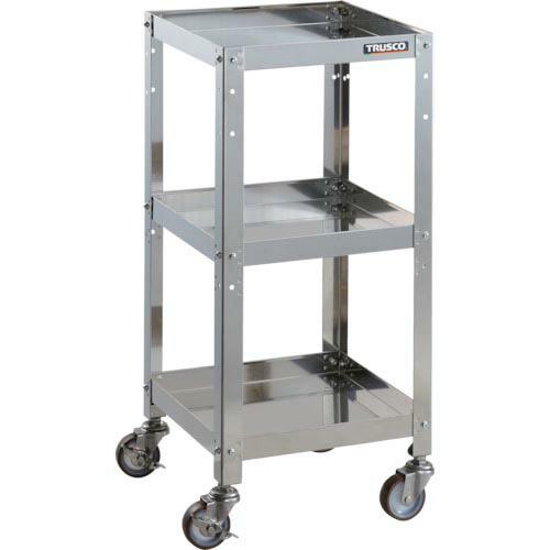 TRUSCO ステンレスワゴン クリーンラビット 75φウレタン車SUS金具 360×360×H81...