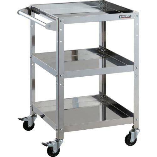 TRUSCO ステンレスワゴン クリーンラビット 75φゴム車鉄金具ハンドル付 ( CRB-853H...