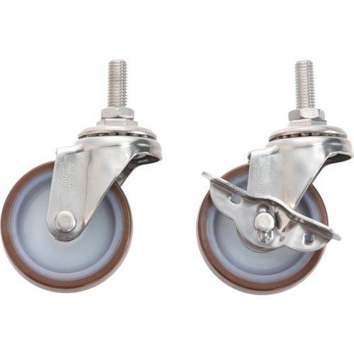 TRUSCO ステンレスワゴン クリーンラビット Φ75ナイロンウレタン車輪セット SUS金具 ( ...