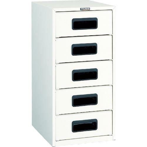 TRUSCO αレターケース スチール深型5段 引出飛出し防止型 ( A4-W5N )