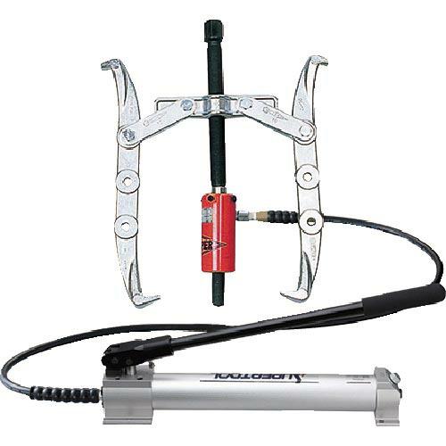 スーパー 2本爪油圧プーラセット(油圧ポンプHP500AN・ホースHH2N・シリンダGPC1012)...