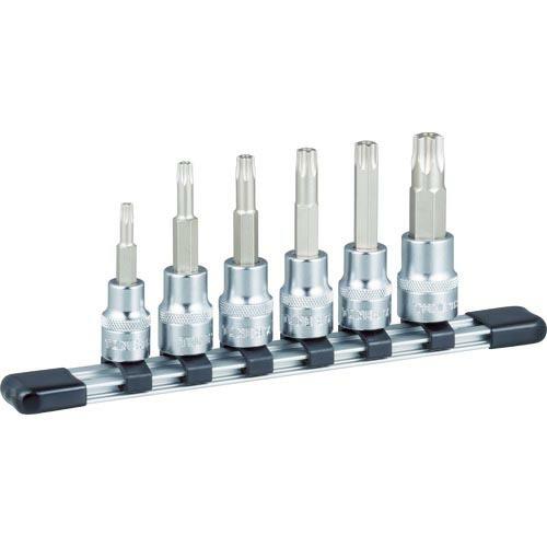 TONE トルクスソケットセット(いじり防止タイプホルダー付) 6pcs ( HTX306H ) T...