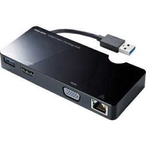 SANWA USB3.2 Gen1モバイル ドッキングステーション ( USB-3H131BK )｜orangetool