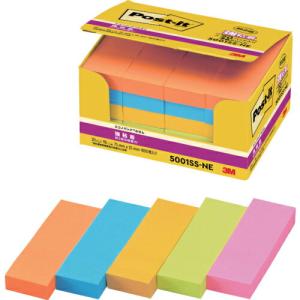 3M ポスト・イット 強粘着 75X25mm 90枚X20パッド 5色混色 ( 5001SS-NE ) スリーエム ジャパン(株)文具・オフィス事業部｜orangetool