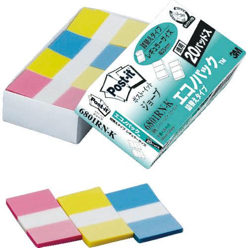 3M ポスト・イット 詰替えタイプ 44X25mm 50枚X20 3色混色 エコノパック ( 680...