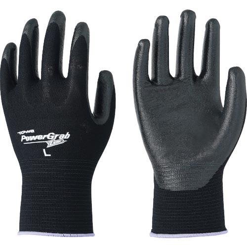 トワロン ニトリル背抜き手袋 パワーグラブZERO ブラック L ( 512-L ) (株)東和コー...