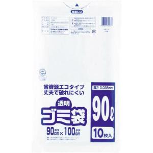 ワタナベ 透明ゴミ袋(再生原料タイプ)90L (10枚入) ( U-90 )｜orangetool