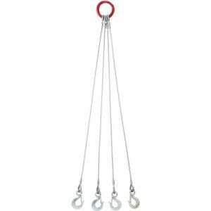 OH 4点吊りワイヤースリング 6mm×1m ( 4W6-10 ) オーエッチ工業(株) (メーカー取寄)｜orangetool