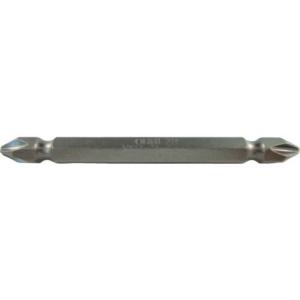 近江 両頭ドライバービット(カムアウト防止仕様) 六角6.35mm 溝9差込 刃先+2 全長100mm FV ( V17W-2-100-FV )【10本セット】近江精機(株)｜orangetool