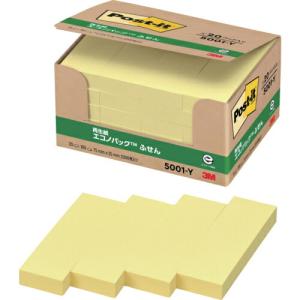 【SALE価格】3M ポスト・イット 75X25mm 100枚X20パッド イエロー ( 5001-Y ) スリーエム ジャパン(株)文具・オフィス事業部｜orangetool