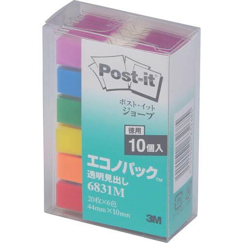 【SALE価格】3M ポスト・イット ジョーブ透明見出し エコノパック 44X10mm 120枚X1...