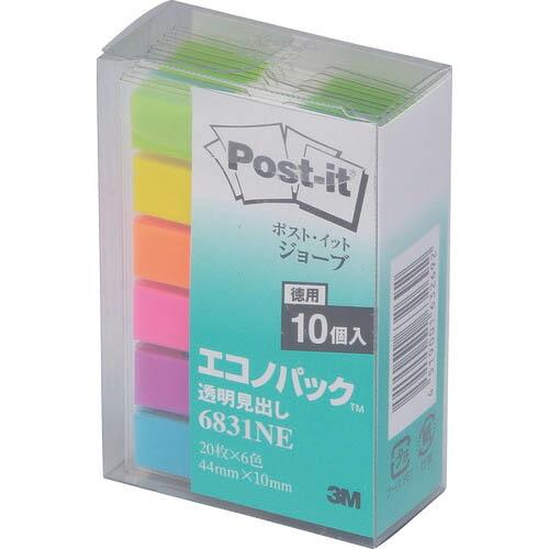 【SALE価格】3M ポスト・イット ジョーブ透明見出し エコノパック 44X10mm 120枚X1...