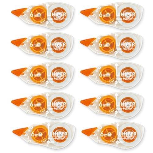 PLUS 49969)修正テープ 使い切りタイプ 12m幅6mm 10個入 ( WH-706-10P...