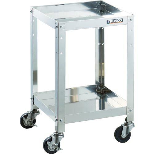 TRUSCO ステンレスワゴン クリーンラビット 75φ導電車SUS金具 600×400×H810 ...