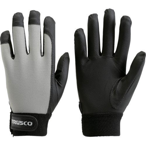 TRUSCO PU薄手手袋エンボス加工 グレー S ( TPUM-G-S )