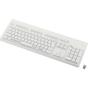 ELECOM キーボード 無線(2.4GHz) ワイヤレス メンブレン式 フルサイズ 洗える 抗菌 ホワイト ( TK-WS02DMKWH )｜orangetool