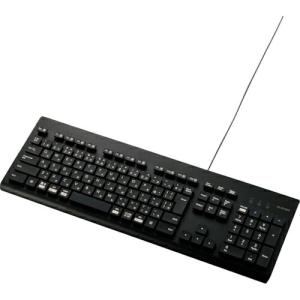 ELECOM キーボード 有線 メンブレン式 フルサイズ 洗える 抗菌 ブラック ( TK-WS01UMKBK )｜orangetool