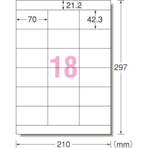 3M エーワン[[TM上]] ラベルシール(プリンタ兼用)再生紙 18面 上下余白付 100枚 ( 31336 ) スリーエム ジャパン(株)文具・オフィス事業部｜orangetool