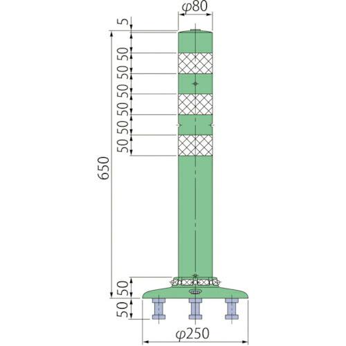 グリーンクロス ポストコーンスタンダードPBT-65-250-M ( 6300029540 ) (株...