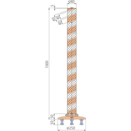 グリーンクロス ポストコーン全面反射LBTR-100-250-R ( 6300029554 ) (株...