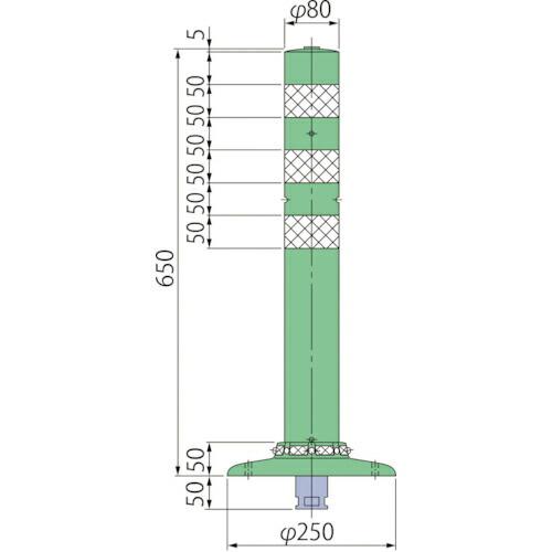 グリーンクロス ポストコーンスタンダードPCT-65-250-M ( 6300029544 ) (株...