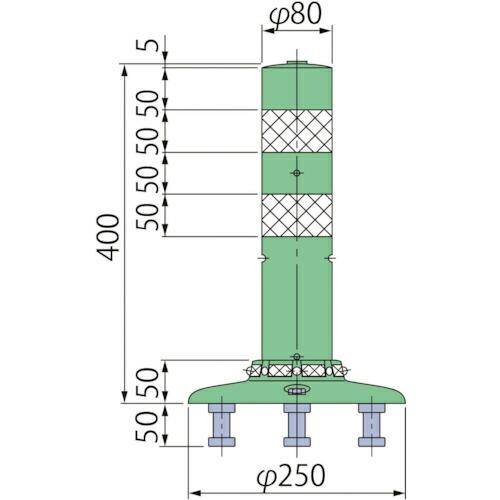 グリーンクロス ポストコーンスタンダードPBT-40-250-M ( 6300029539 ) (株...