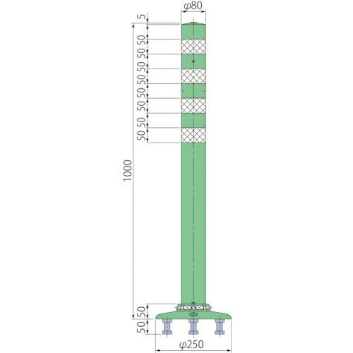 グリーンクロス ポストコーンスタンダードPBT-100-250-M ( 6300029542 ) (...