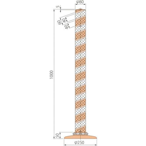 グリーンクロス ポストコーン全面反射LATR-100-250-R ( 6300029550 ) (株...
