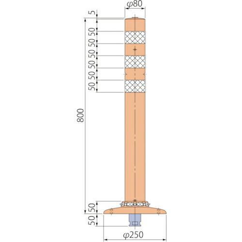 グリーンクロス ポストコーンスタンダードPCT-80-250-R ( 6300029533 ) (株...