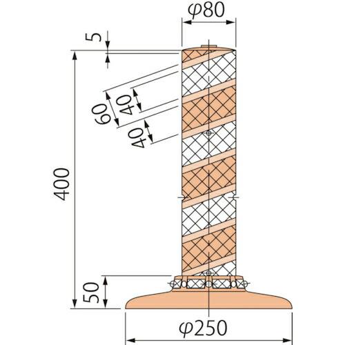グリーンクロス ポストコーン全面反射LATR-40-250-R ( 6300029547 ) (株)...