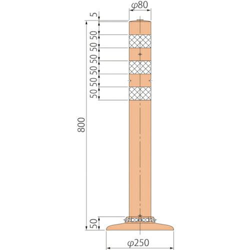 グリーンクロス ポストコーンスタンダードPAT-80-250-R ( 6300029525 ) (株...