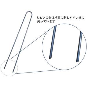 ワイドクロス 防草シート押えピン 黒丸君 Uピンのみ 150mm ( BK015-U ) (200本セット) 日本ワイドクロス(株) (メーカー取寄)｜orangetool