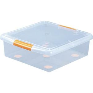 【SALE価格】IRIS 222042 薄型ボックス UG-475 クリア/オレンジ ( UG-475 (222042) ) アイリスオーヤマ(株)｜orangetool