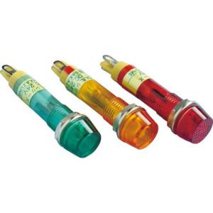 サカズメ 防水・防滴(IP65)超高輝度LED表示灯DUL-8H-IP 緑φ8 ( DUL-8H-IP-DC24V-G/G ) (株)坂詰製作所｜orangetool