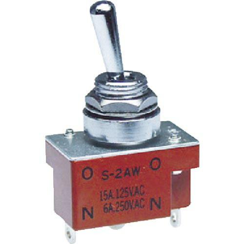 NKKスイッチズ 防水形トグルスイッチ はんだ端子 単極ON-ON ( S-2AW ) NKKスイッ...