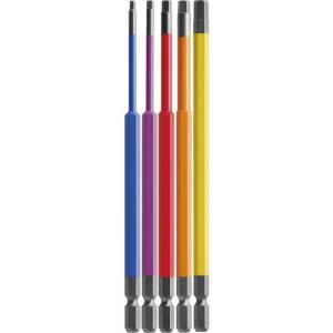【SALE価格】アネックス 六角レンチカラービット 5本組 全長150mm ( ACHX5-150L ) (株)兼古製作所｜orangetool