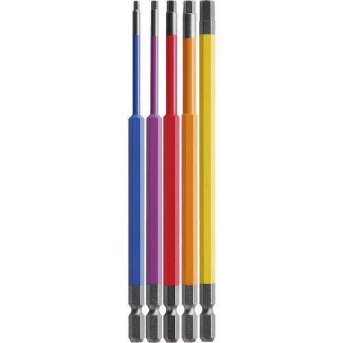 【SALE価格】アネックス 六角レンチカラービット 5本組 全長150mm ( ACHX5-150L...