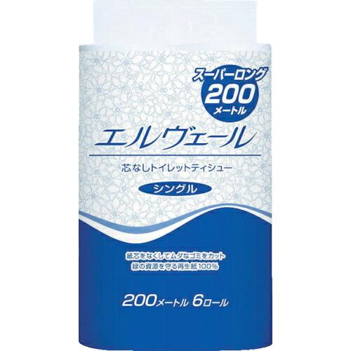 【SALE価格】エリエール エルヴェールトイレットティシュー200m6R芯なし ( 21000693...