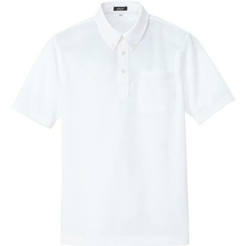 【SALE価格】アイトス ボタンダウン半袖ポロシャツ ホワイト LL ( 10599-001-LL ...